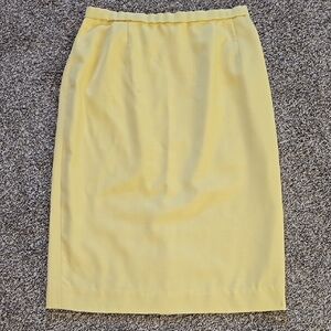 Pendleton Yellow Pencil Skirt Knee-Length Work